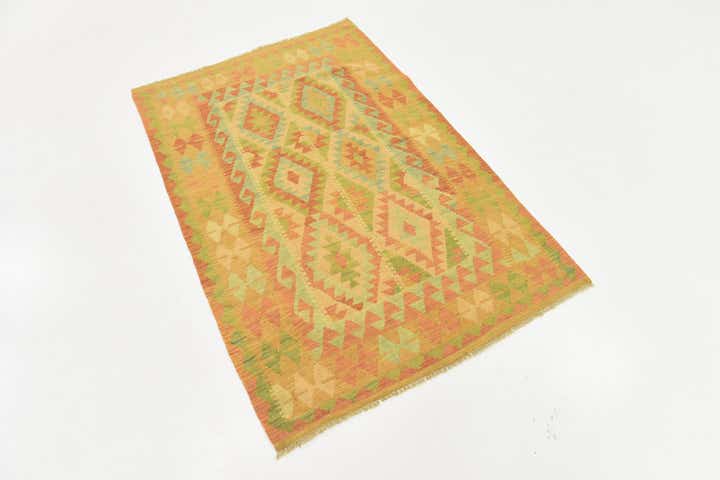 3' 2 x 5' Hand Woven Kilim Waziri Wool Rug