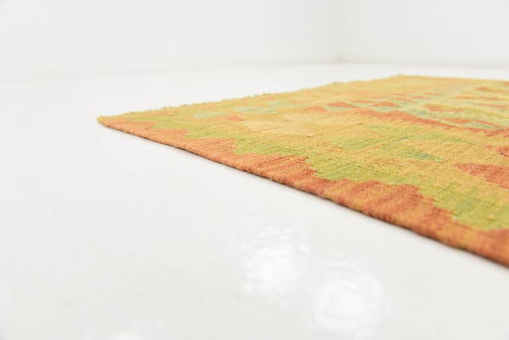 Detail image of 3' 2 x 5' Hand Woven Kilim Waziri Wool Rug