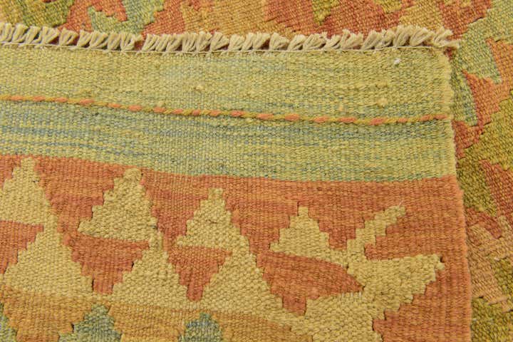 3' 3 x 4' 9 Hand Woven Kilim Waziri Wool Rug