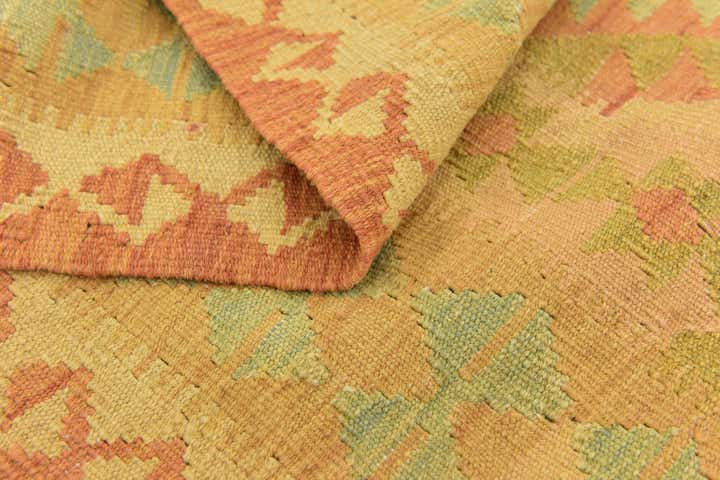 3' 3 x 4' 9 Hand Woven Kilim Waziri Wool Rug