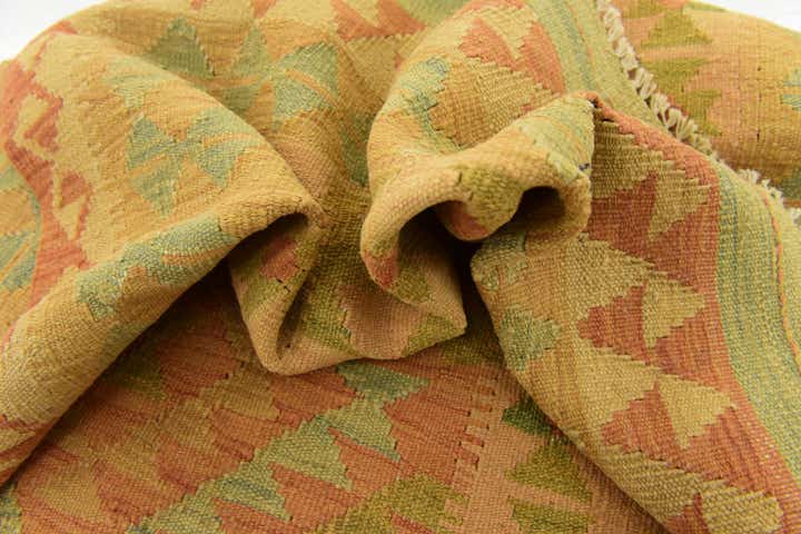 3' 3 x 4' 9 Hand Woven Kilim Waziri Wool Rug