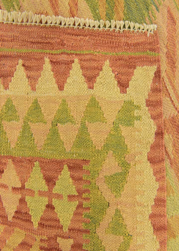 4' x 6' 6 Hand Woven Kilim Waziri Wool Rug