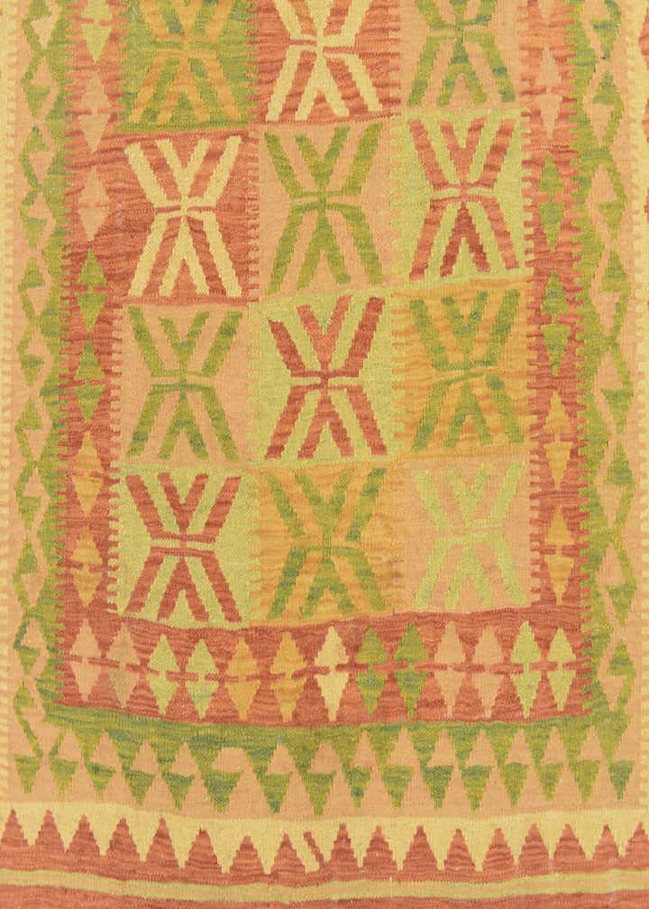 4' x 6' 6 Hand Woven Kilim Waziri Wool Rug