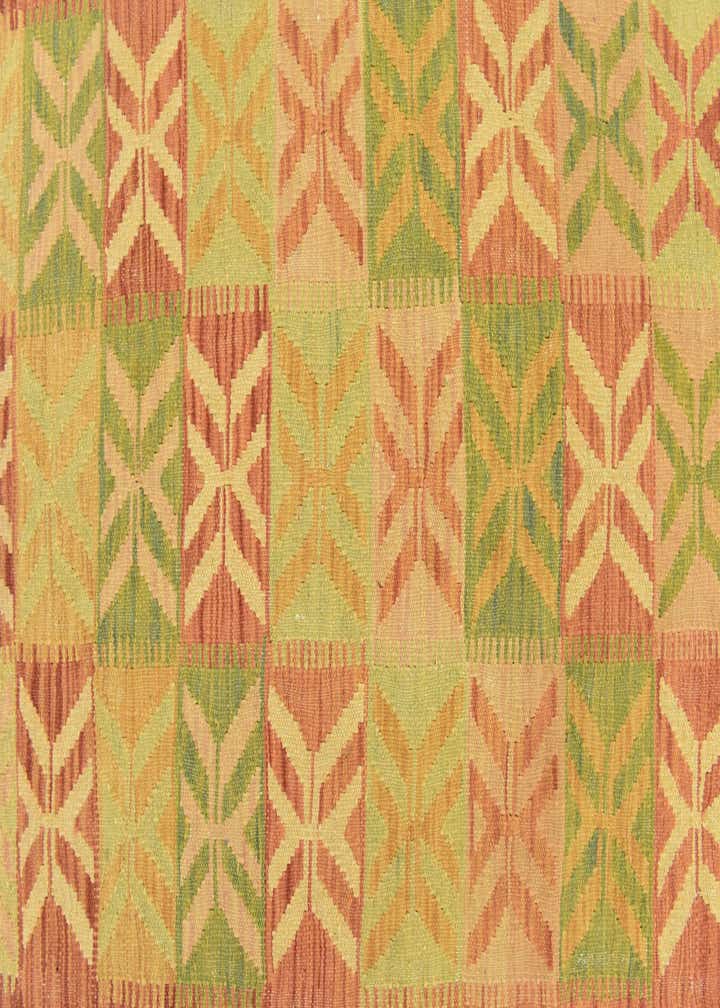 4' x 6' 6 Hand Woven Kilim Waziri Wool Rug