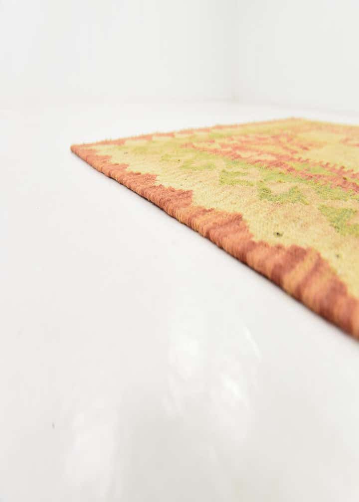 4' x 6' 6 Hand Woven Kilim Waziri Wool Rug