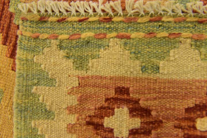4' 9 x 6' 6 Hand Woven Kilim Waziri Wool Rug