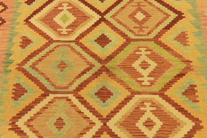 4' 9 x 6' 6 Hand Woven Kilim Waziri Wool Rug