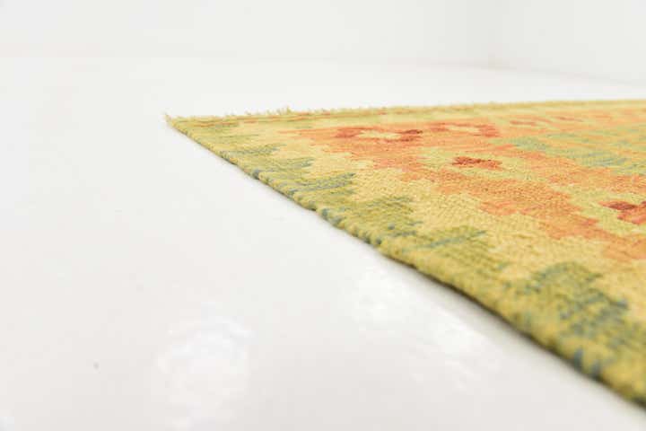 4' 9 x 6' 6 Hand Woven Kilim Waziri Wool Rug