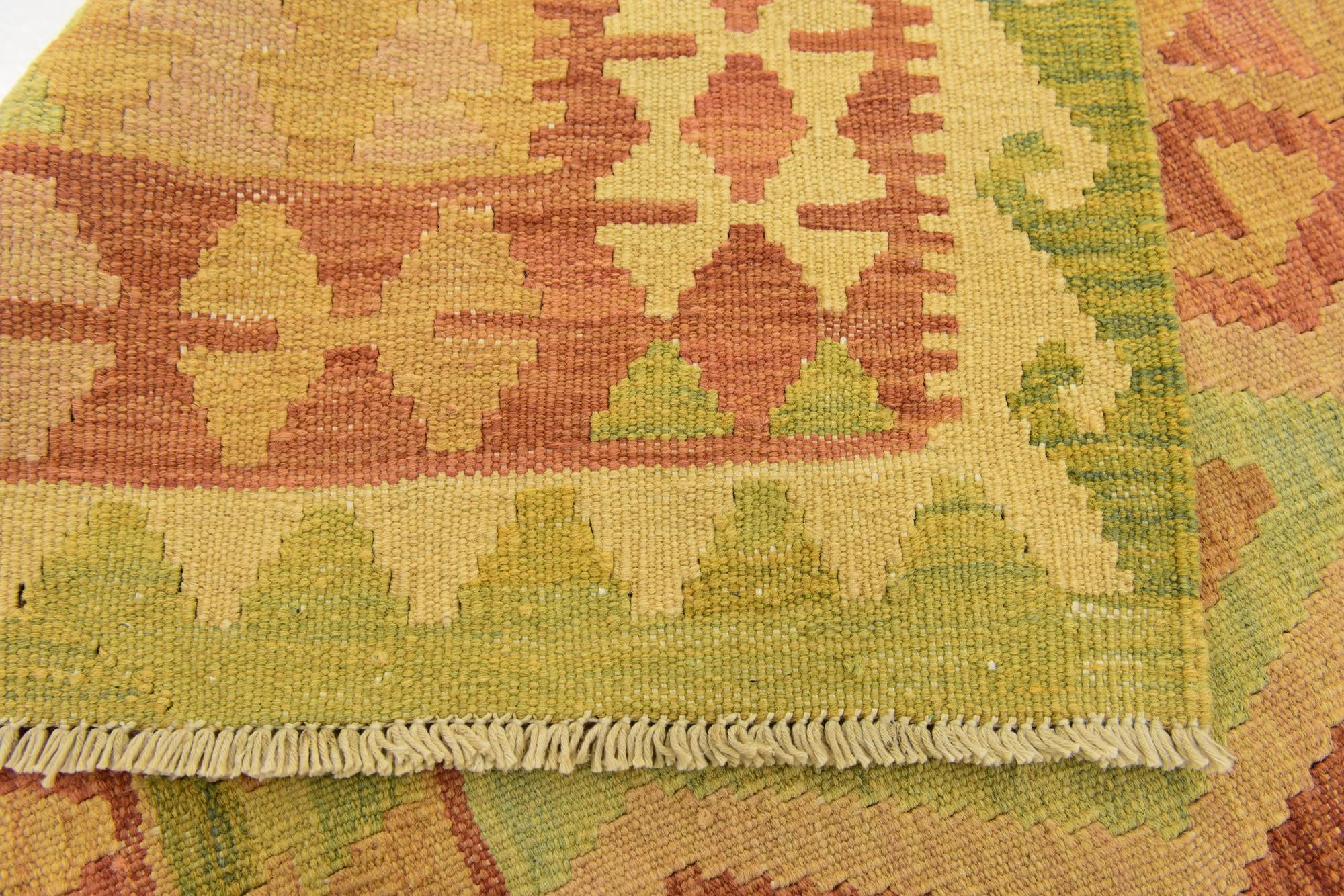 4' 10 x 6' 7 Hand Woven Kilim Waziri Wool Rug