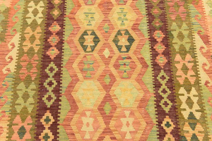 4' 5 x 6' 5 Hand Woven Kilim Waziri Wool Rug