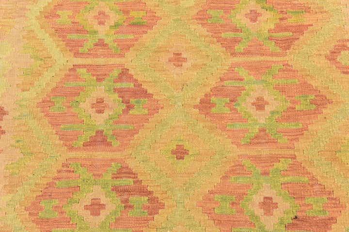4' 9 x 6' 5 Hand Woven Kilim Waziri Wool Rug