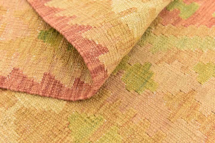 4' 9 x 6' 5 Hand Woven Kilim Waziri Wool Rug