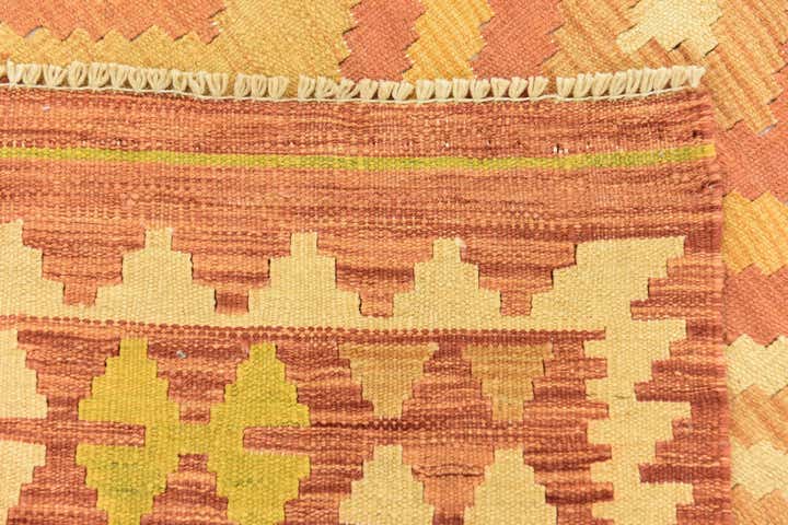 4' 7 x 6' 7 Hand Woven Kilim Waziri Wool Rug