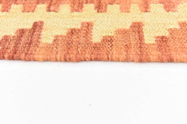 4' 7 x 6' 7 Hand Woven Kilim Waziri Wool Rug