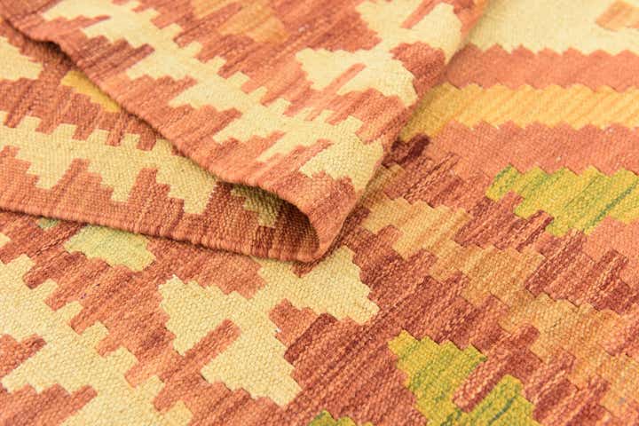 4' 7 x 6' 7 Hand Woven Kilim Waziri Wool Rug
