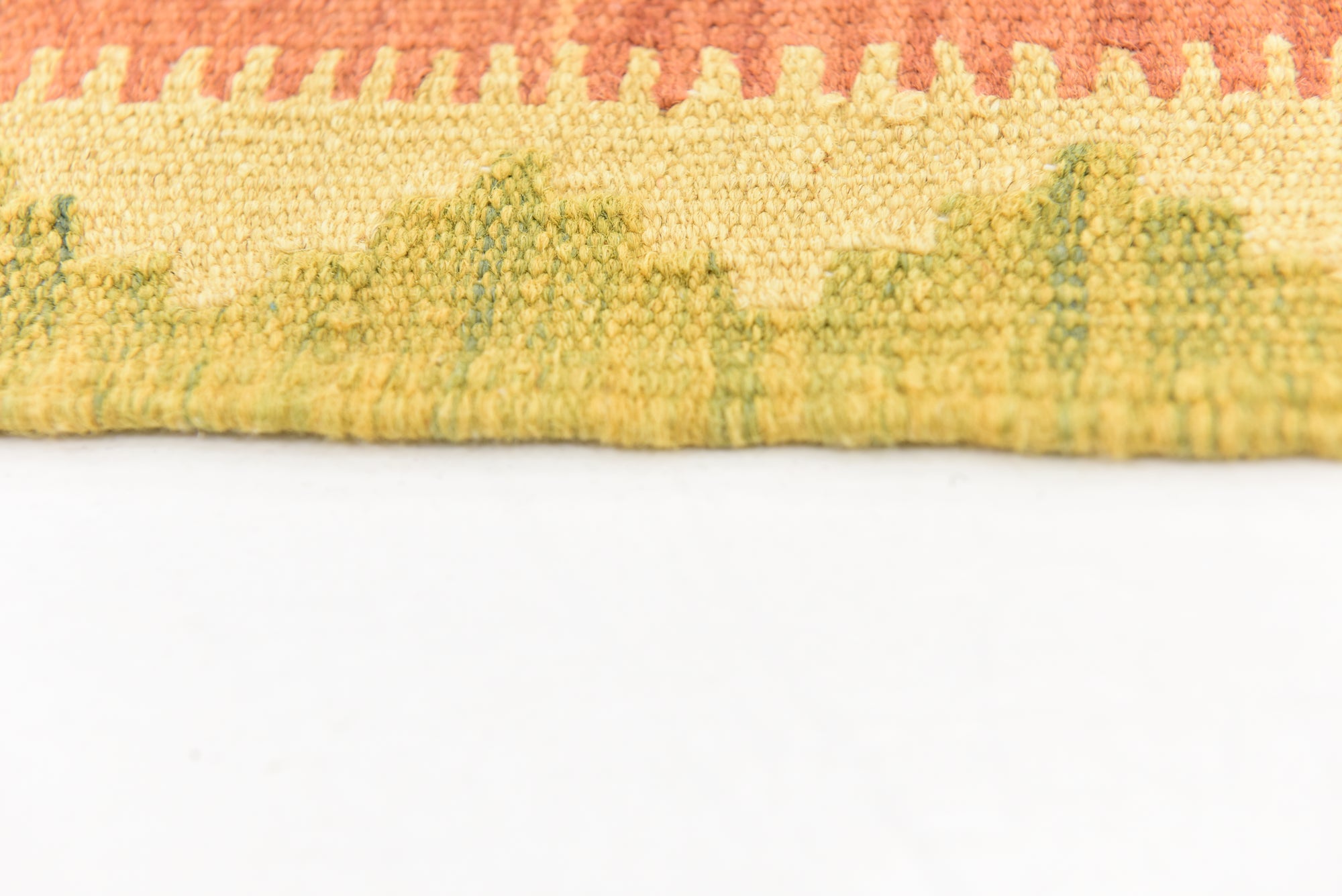6' 4 x 9' 9 Hand Woven Kilim Waziri Wool Rug