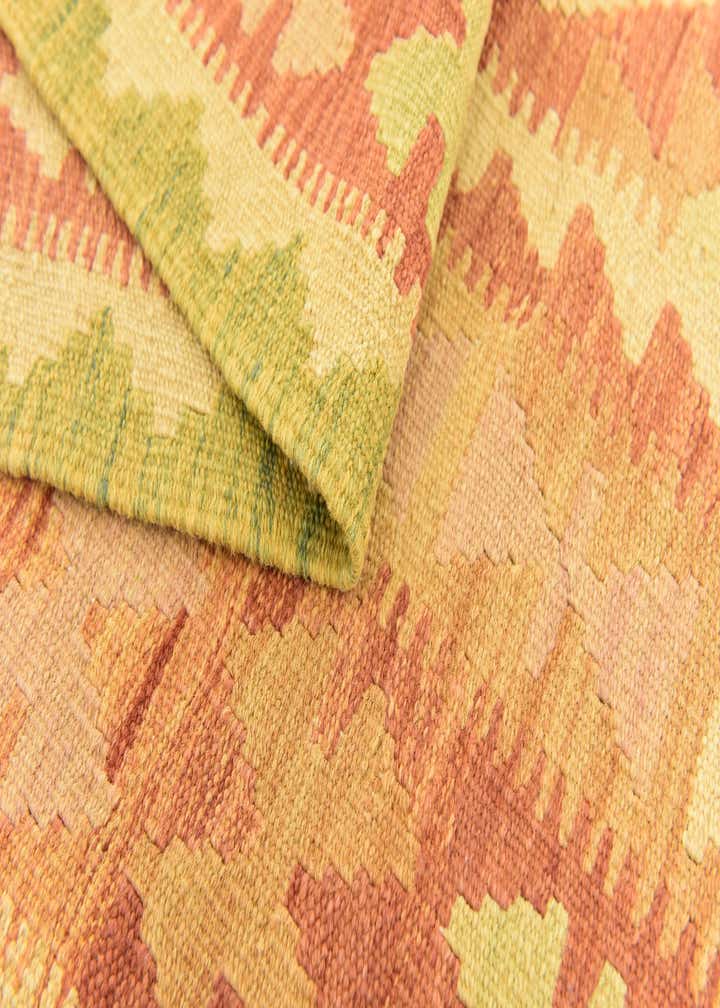 6' 4 x 9' 9 Hand Woven Kilim Waziri Wool Rug