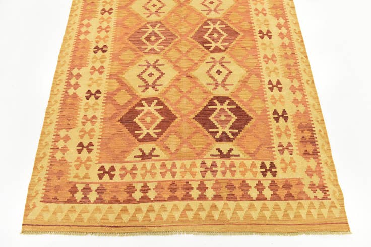 Detail image of 4' 9 x 6' 8 Hand Woven Kilim Waziri Wool Rug