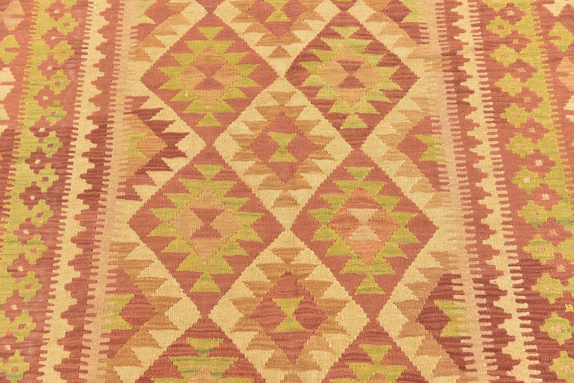 145cm x 200cm Hand Woven Kilim Waziri Wool Rug