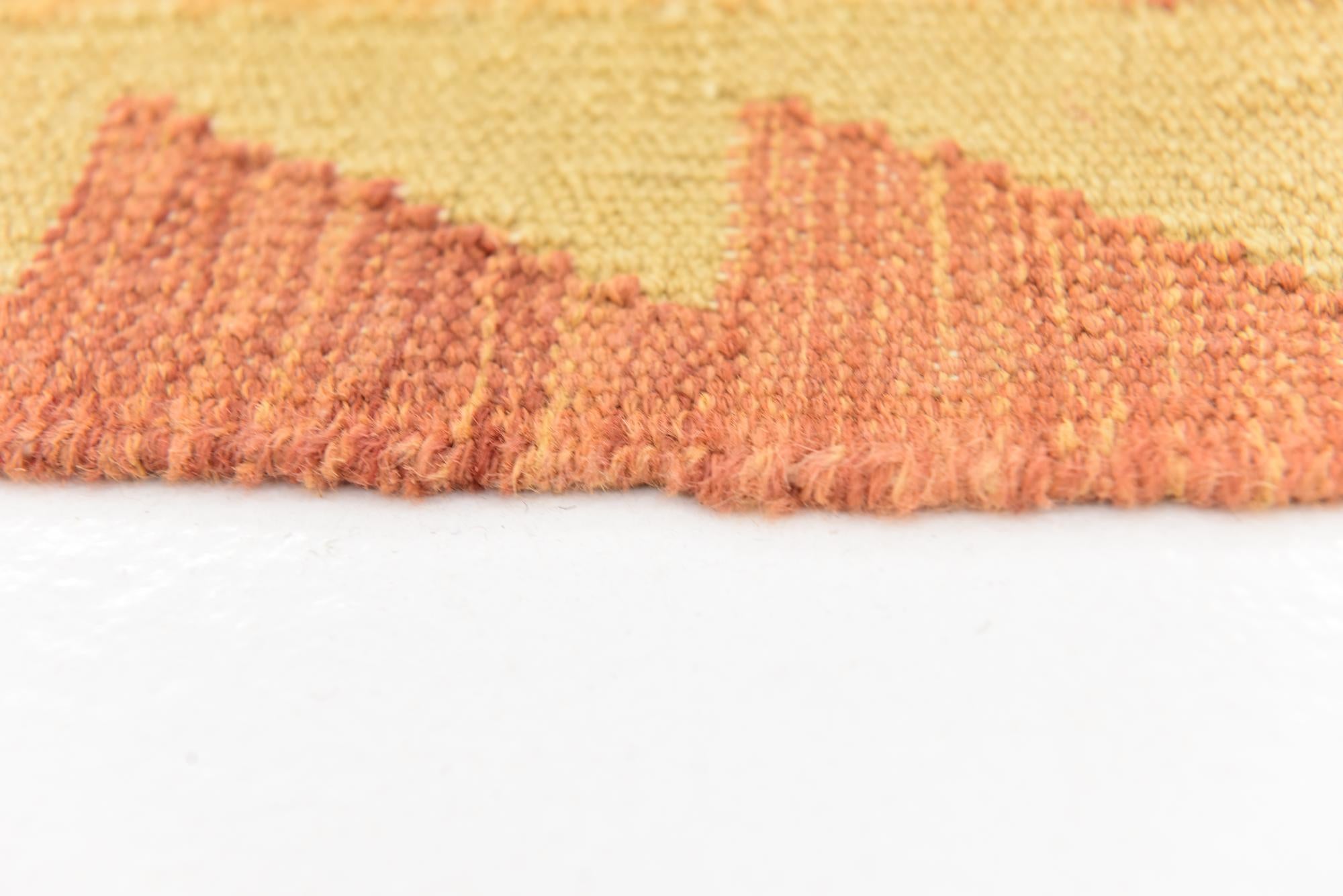 5' x 6' 6 Hand Woven Kilim Waziri Wool Rug