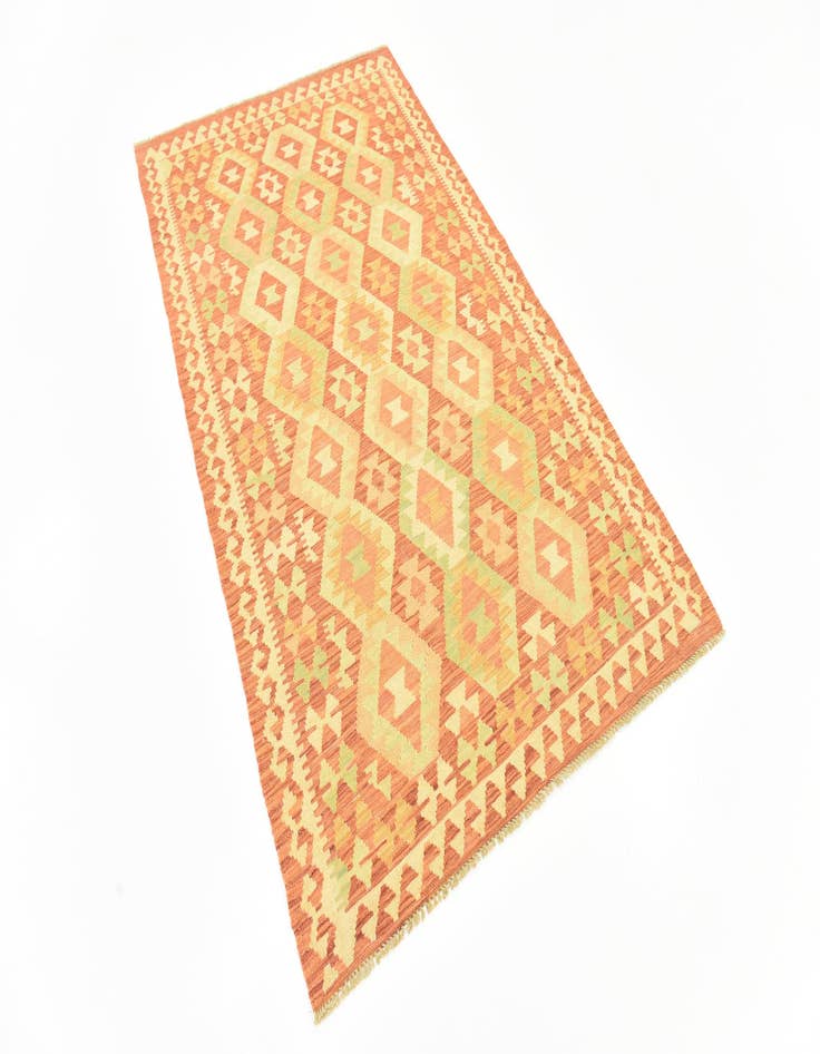 Detail image of 3' 9 x 6' 6 Hand Woven Kilim Waziri Wool Rug