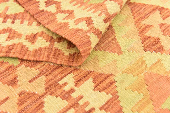 3' 9 x 6' 6 Hand Woven Kilim Waziri Wool Rug