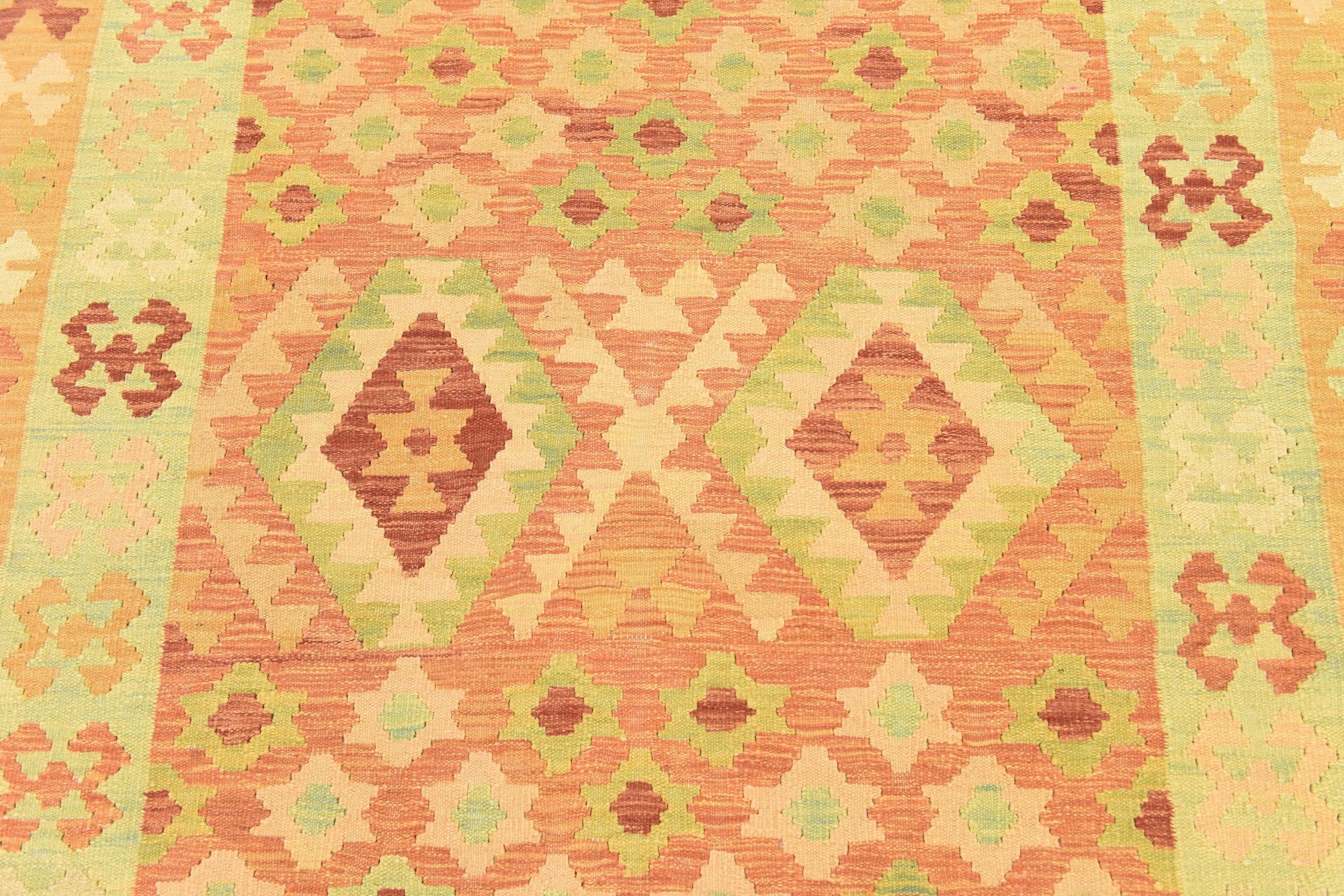 145cm x 205cm Hand Woven Kilim Waziri Wool Rug