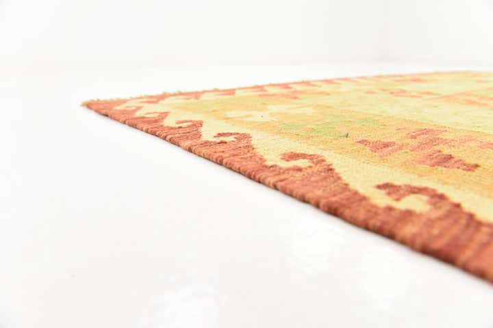 4' 9 x 6' 9 Hand Woven Kilim Waziri Wool Rug