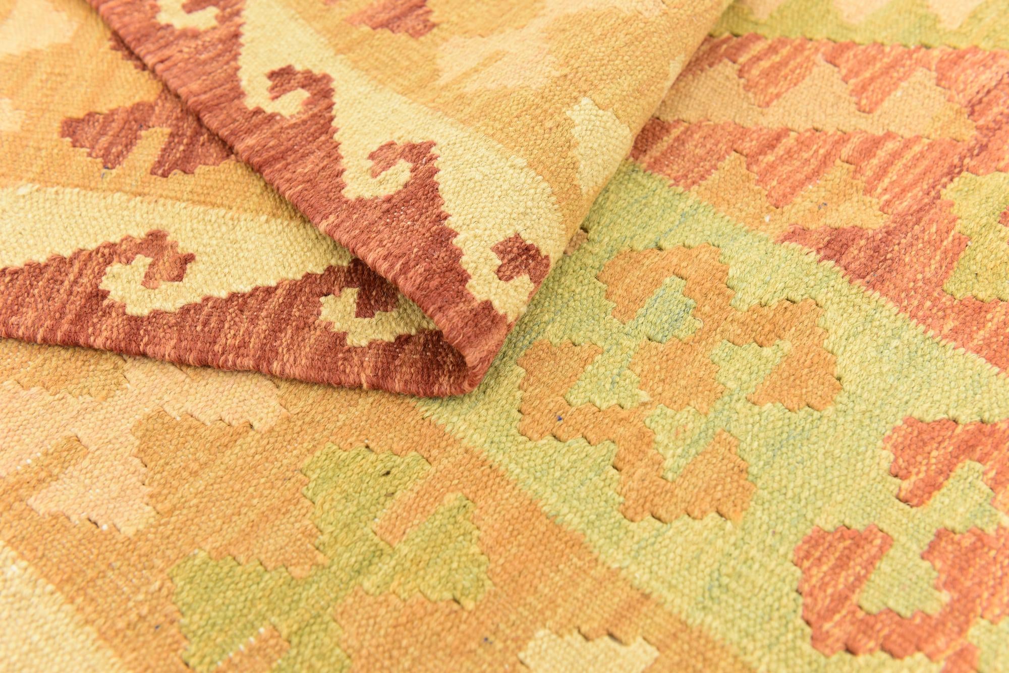 145cm x 205cm Hand Woven Kilim Waziri Wool Rug