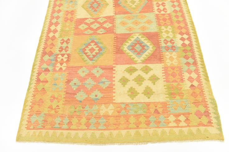 Detail image of 4' 9 x 6' 7 Hand Woven Kilim Waziri Wool Rug