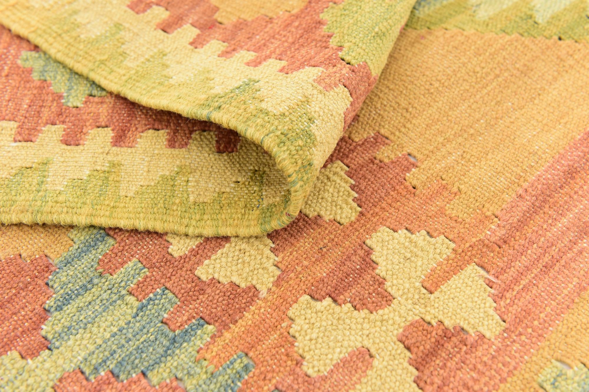 145cm x 200cm Hand Woven Kilim Waziri Wool Rug