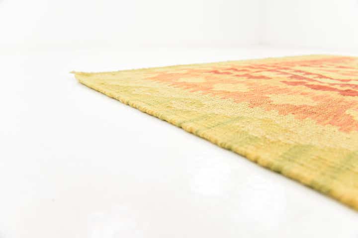 4' 6 x 6' 8 Hand Woven Kilim Waziri Wool Rug