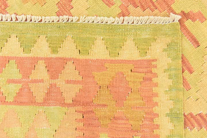 4' 7 x 6' 6 Hand Woven Kilim Waziri Wool Rug