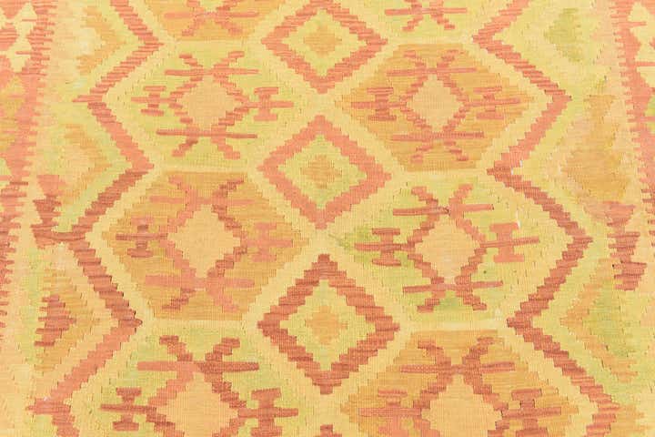 4' 7 x 6' 6 Hand Woven Kilim Waziri Wool Rug