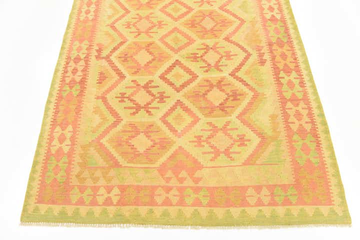 4' 7 x 6' 6 Hand Woven Kilim Waziri Wool Rug