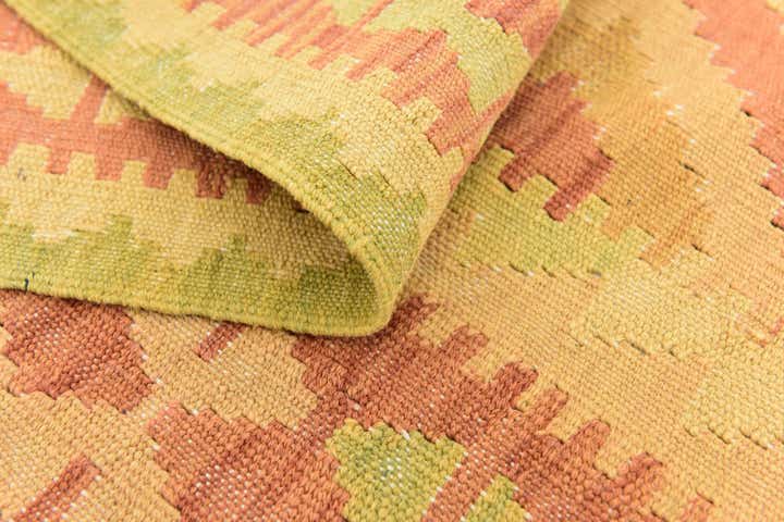 4' 7 x 6' 6 Hand Woven Kilim Waziri Wool Rug