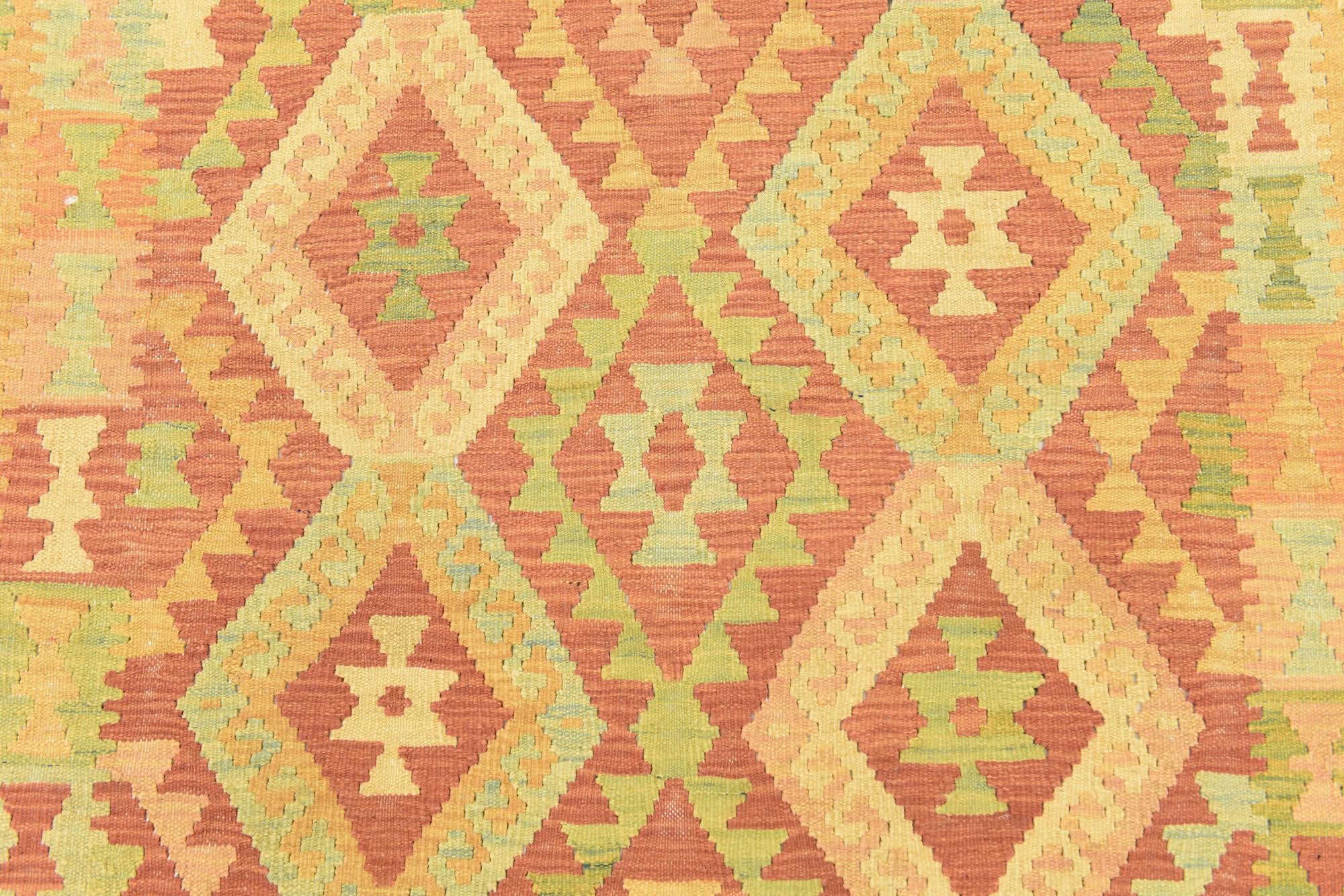 145cm x 200cm Tejido a mano Kilim Waziri Alfombra Lana
