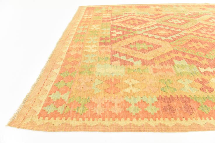 Detail image of 145cm x 200cm Hand Woven Kilim Waziri Wool Rug