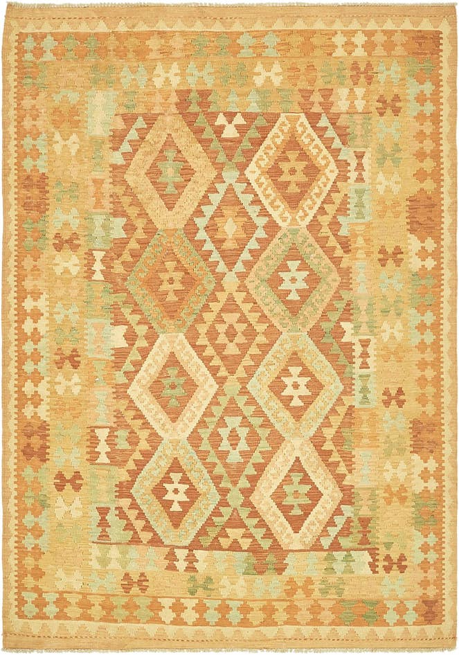 Detail image of 145cm x 200cm Hand Woven Kilim Waziri Wool Rug