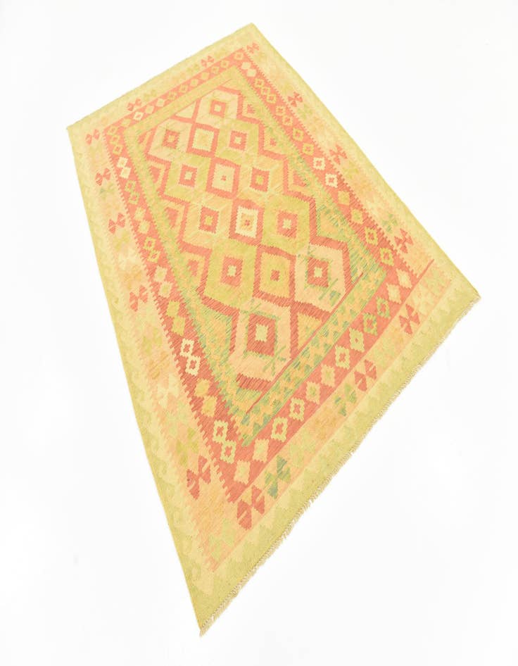 Detail image of 4' 10 x 6' 6  Hand Woven Kilim Waziri Wool Rug