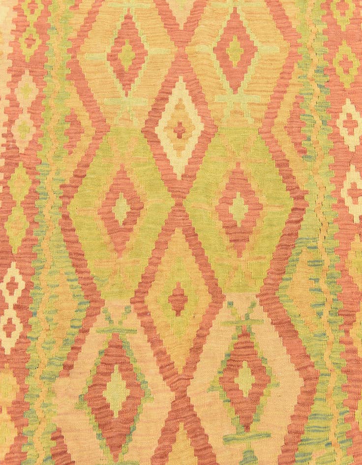 Detail image of 4' 10 x 6' 6 Hand Woven Kilim Waziri Wool Rug