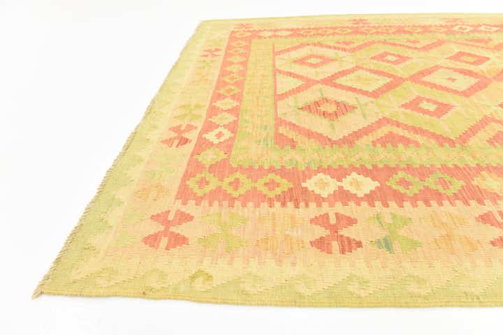4' 10 x 6' 6 Hand Woven Kilim Waziri Wool Rug