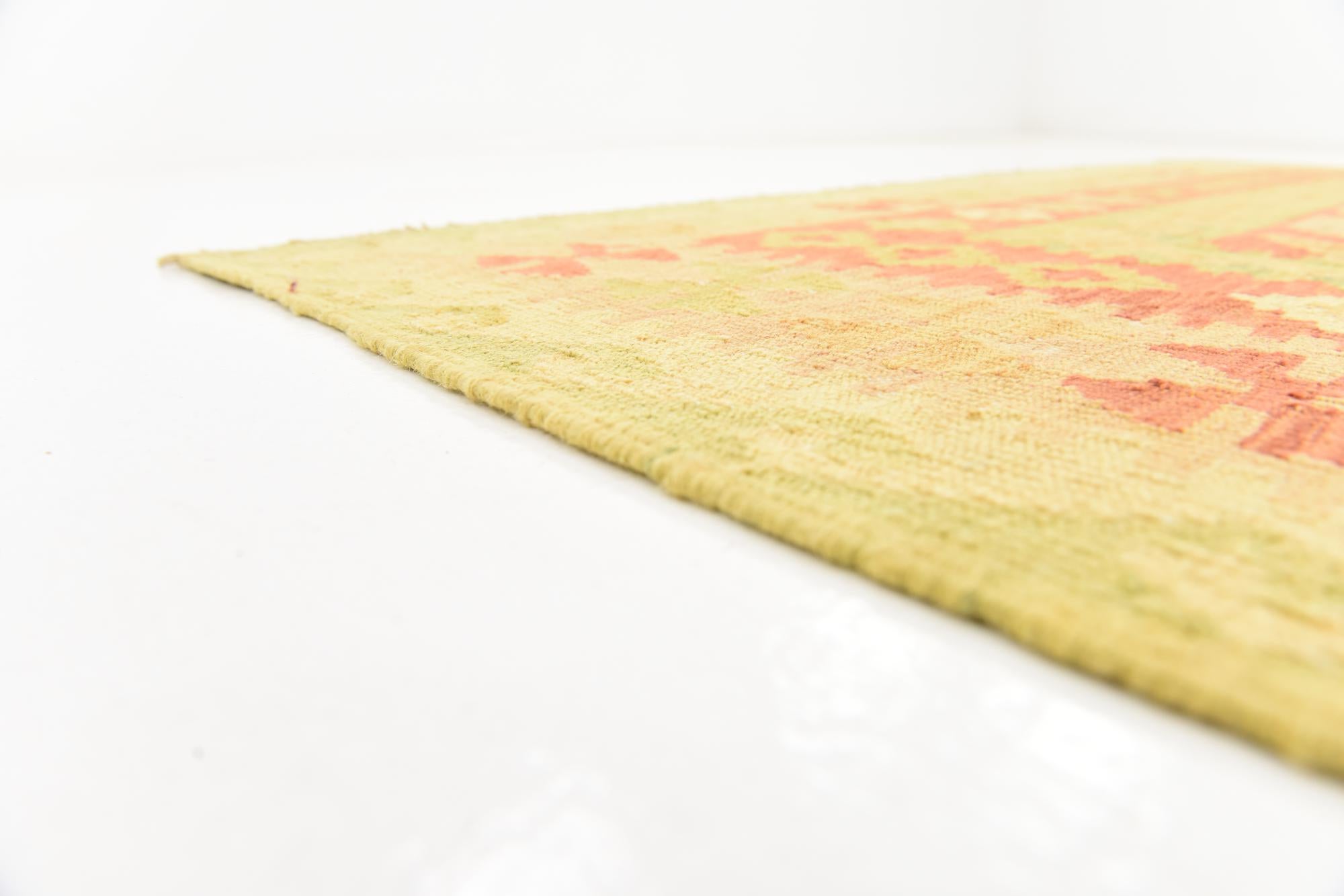 4' 10 x 6' 6 Hand Woven Kilim Waziri Wool Rug
