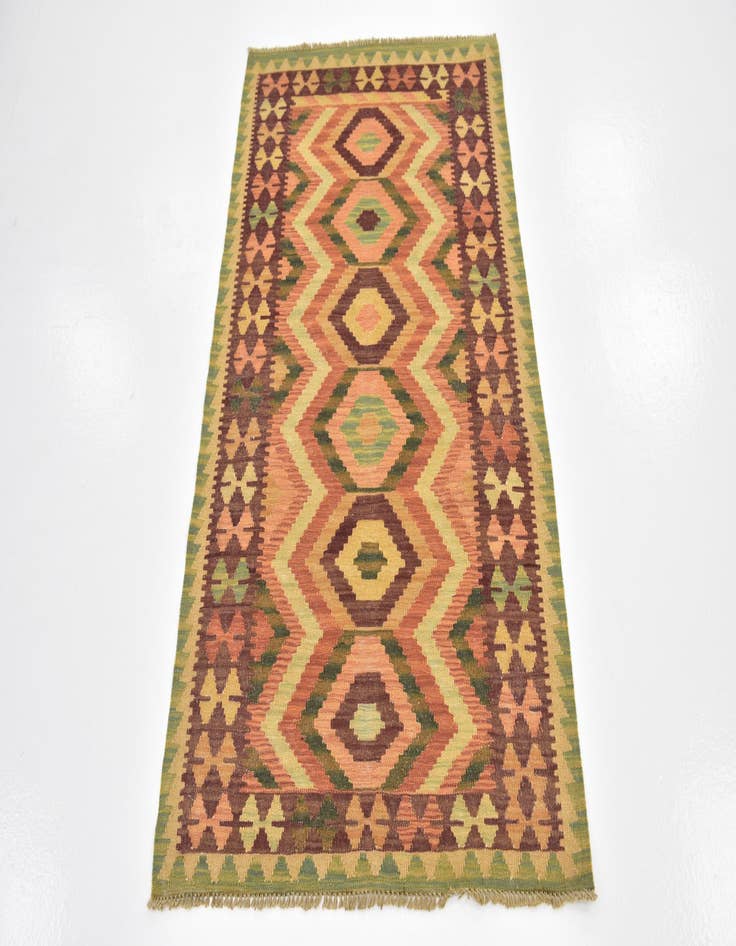 Detail image of 2' 10 x 4' 10 Hand Woven Kilim Waziri Wool Rug