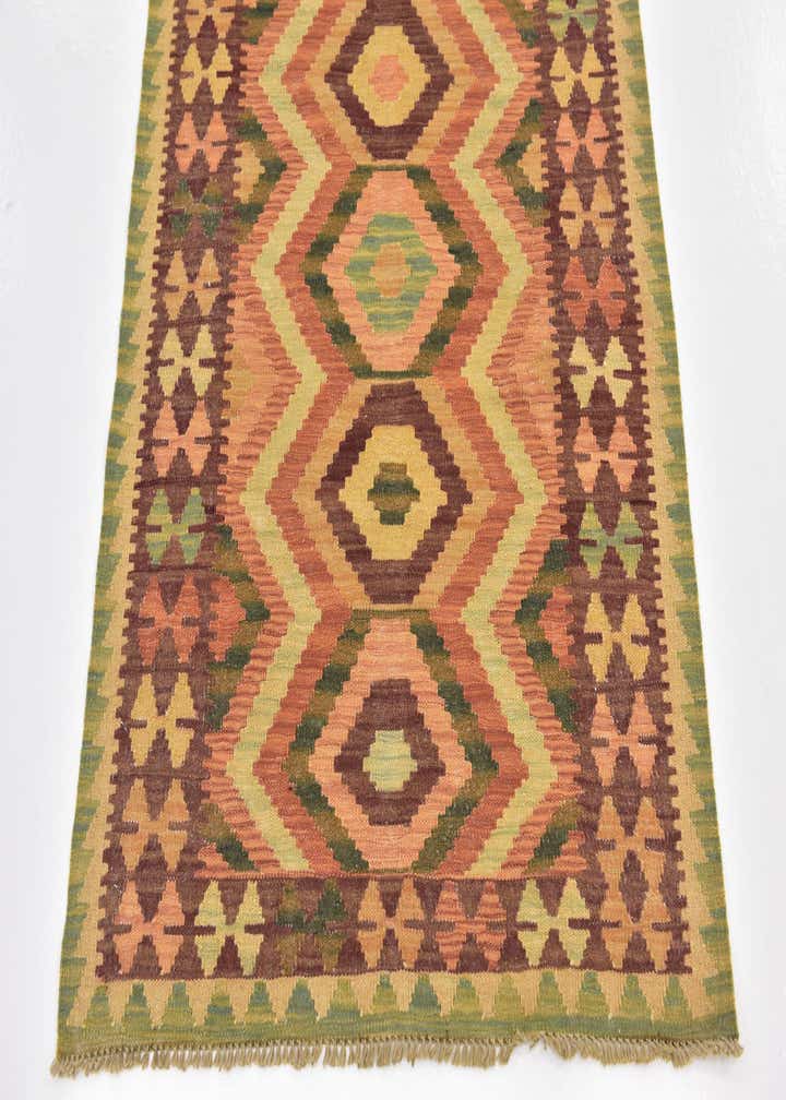2' 10 x 4' 10 Hand Woven Kilim Waziri Wool Rug