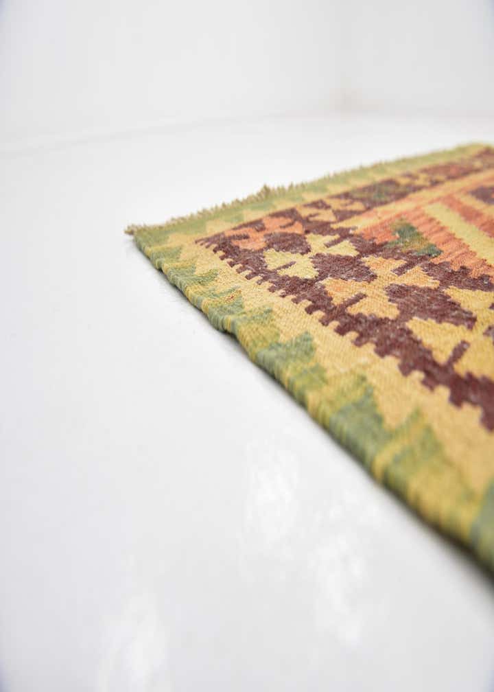 2' 10 x 4' 10 Hand Woven Kilim Waziri Wool Rug