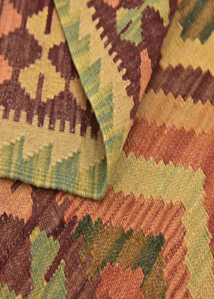 2' 10 x 4' 10 Hand Woven Kilim Waziri Wool Rug