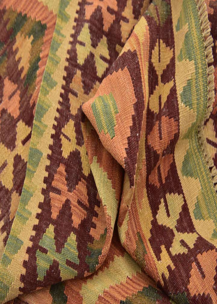 2' 10 x 4' 10 Hand Woven Kilim Waziri Wool Rug