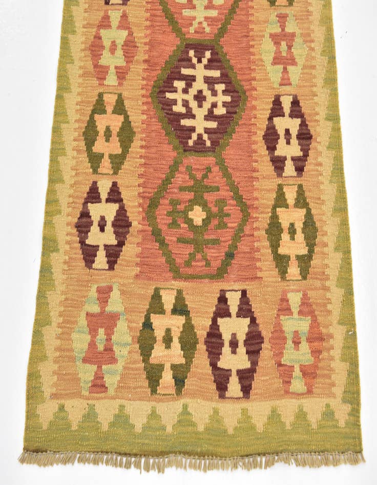 Detail image of 2' 7 x 4' 2  Hand Woven Kilim Waziri Wool Rug