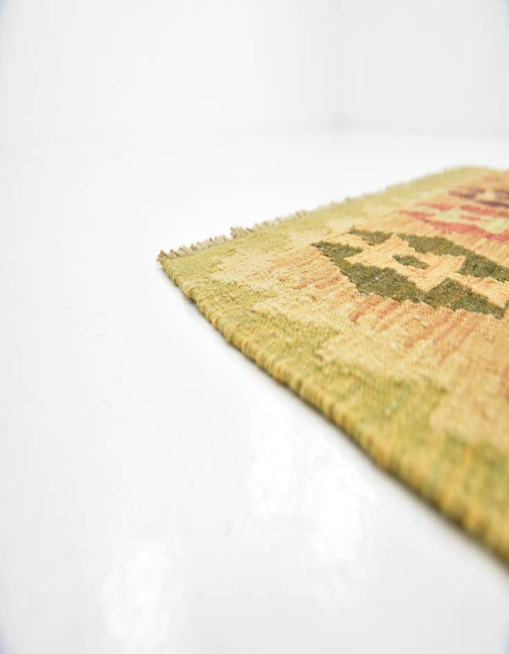 Detail image of 2' 7 x 4' 2  Hand Woven Kilim Waziri Wool Rug